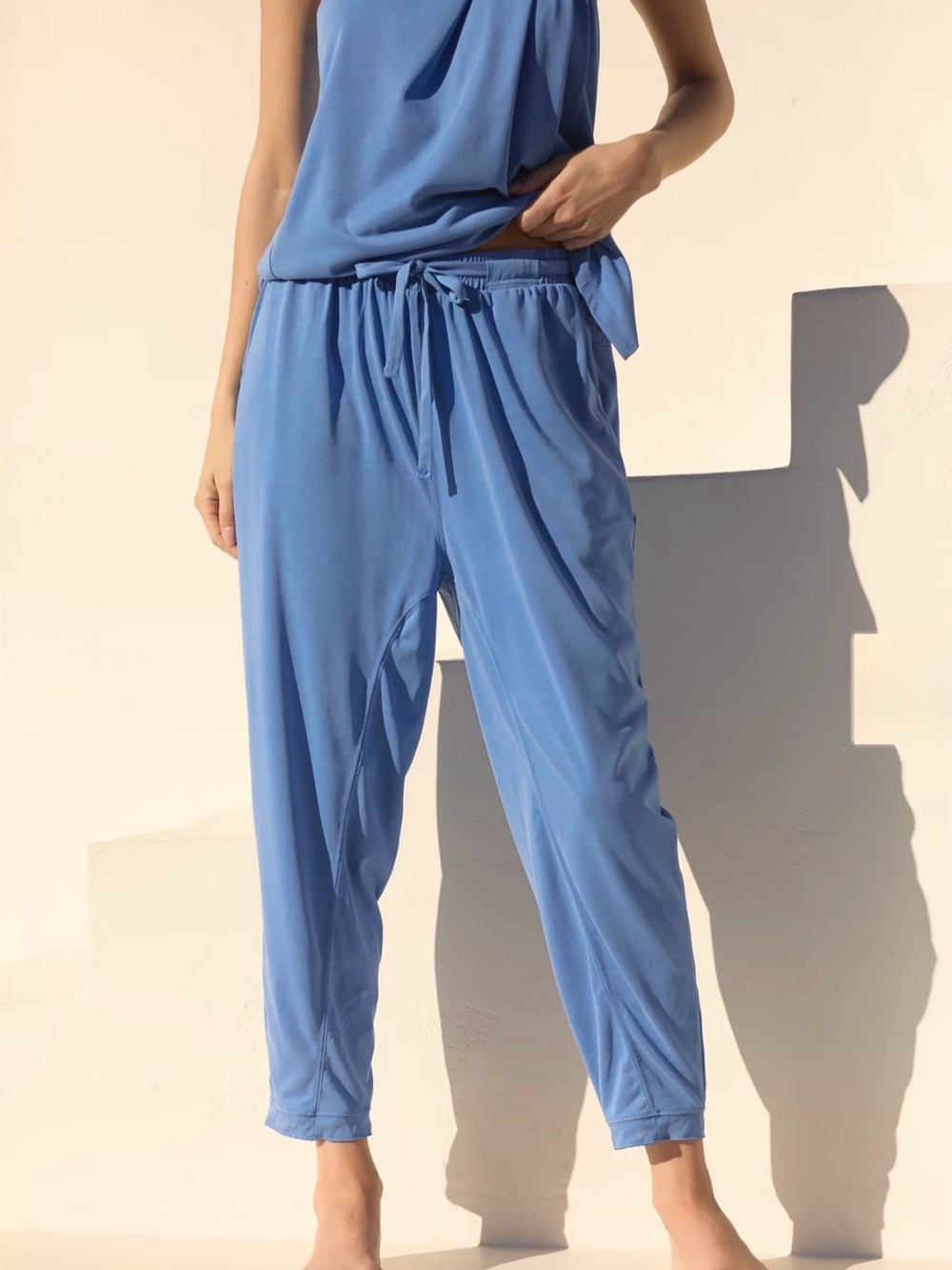 By Anthropologie Drawstring Blue Trousers Pants    Size XS